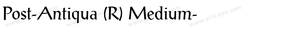 Post-Antiqua (R) Medium字体转换